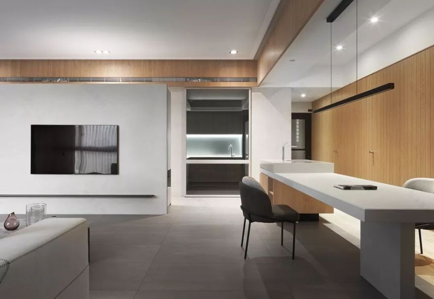 140㎡现代简约宅,明亮宽敞空间设计-1