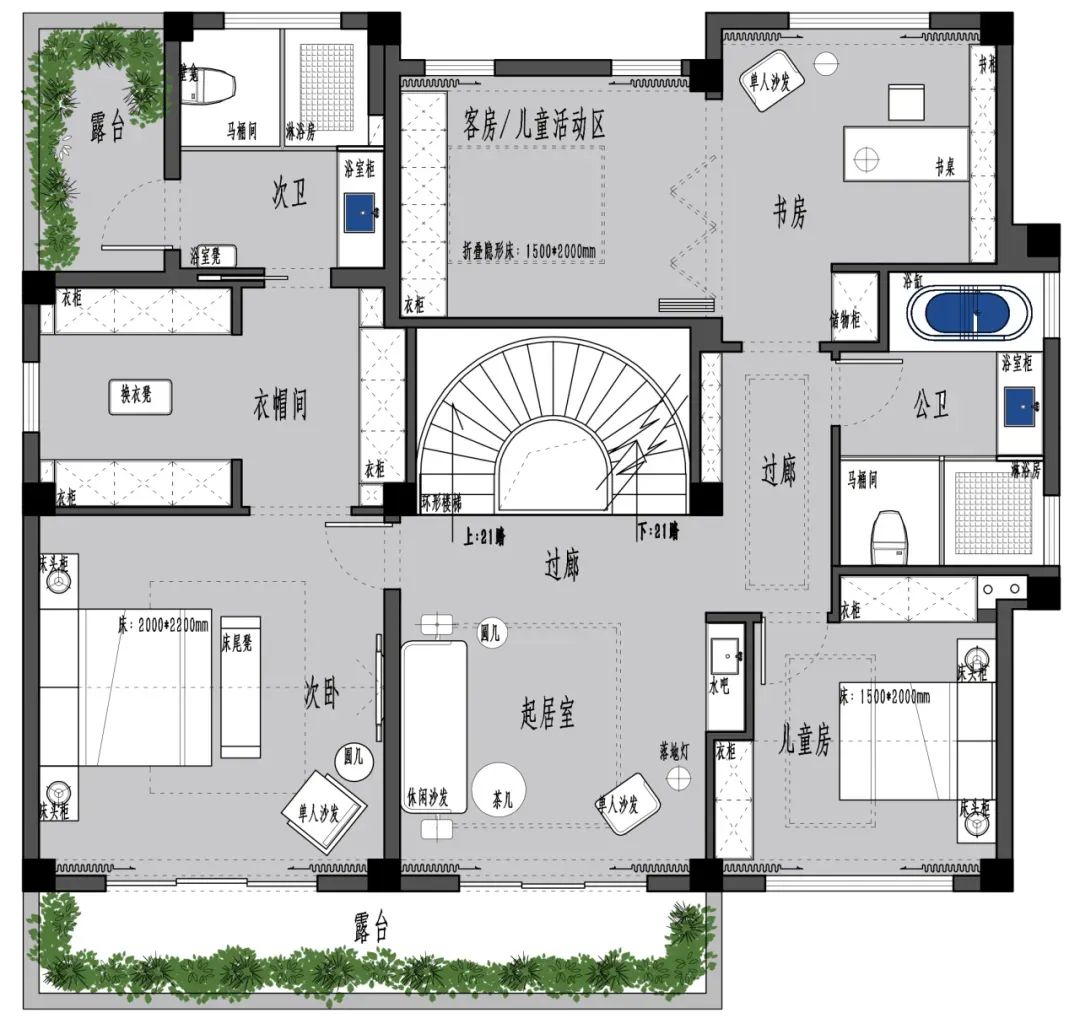 600㎡轻奢豪宅丨南京既白空间设计 李文杰-72
