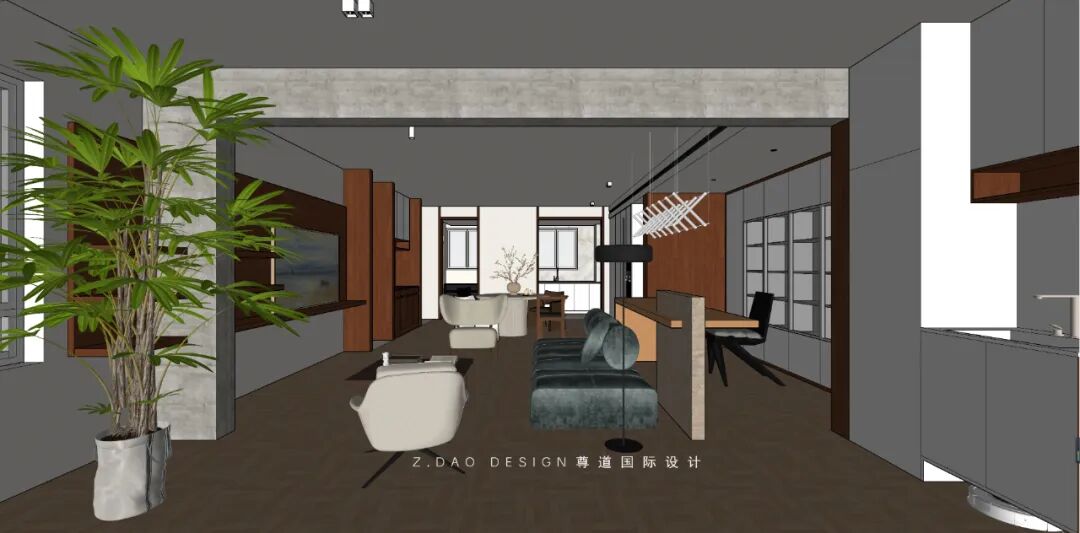 尊道新作|合肥『中央公园岚庭』中古风大平层设计，时光沉淀可持续松弛的家~-61