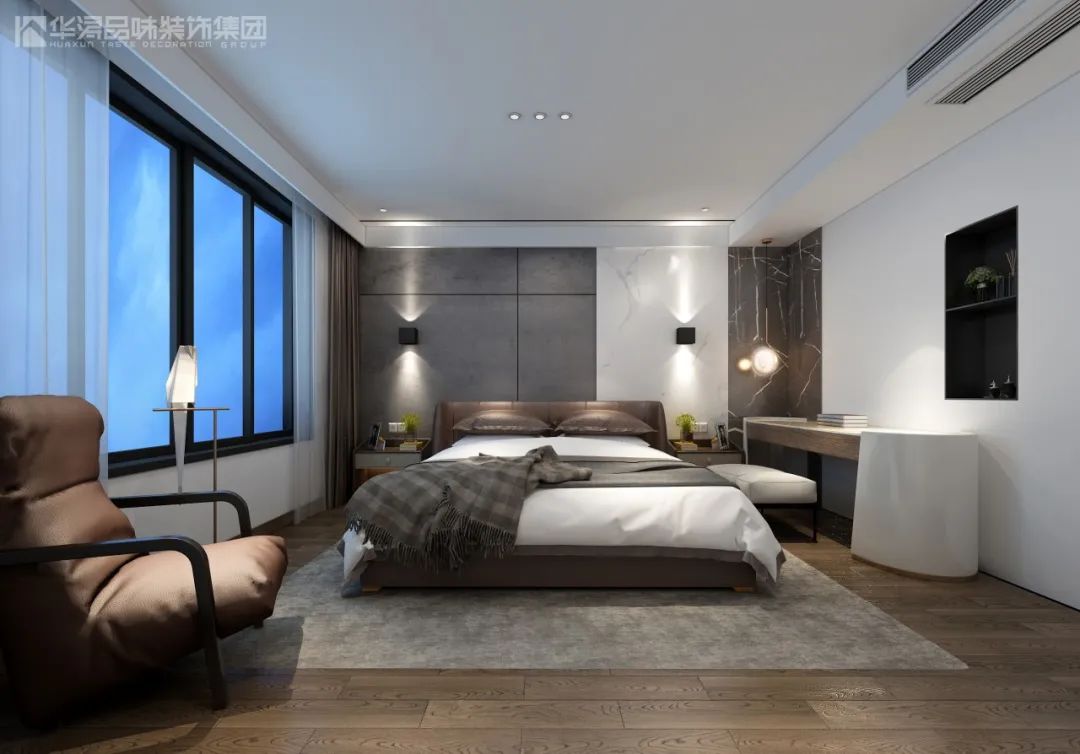 300m²现代轻奢复式,优雅石材与奔放木质交织质感生活-58