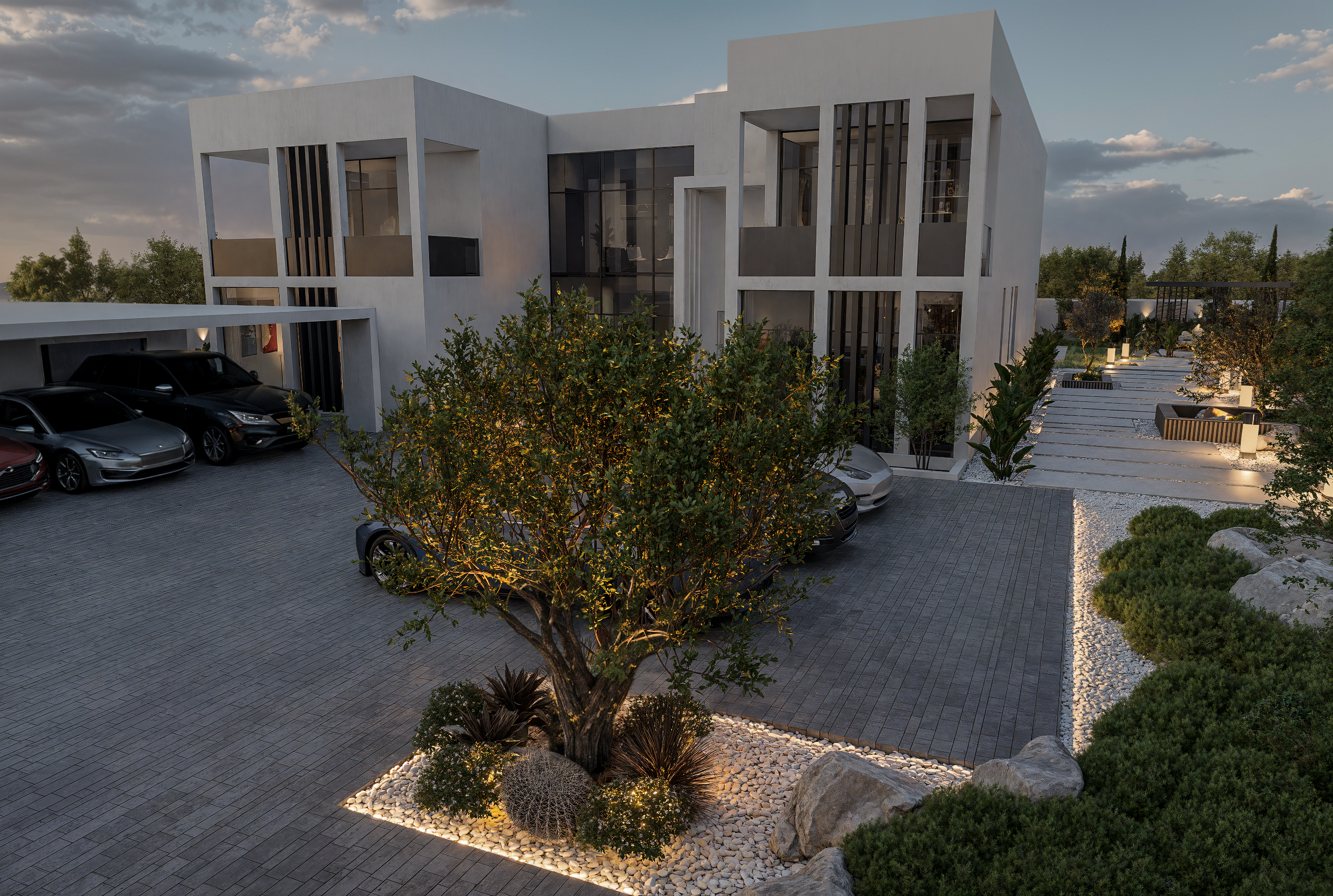 Desert Light Estate-Villa Landscape Visualization-2