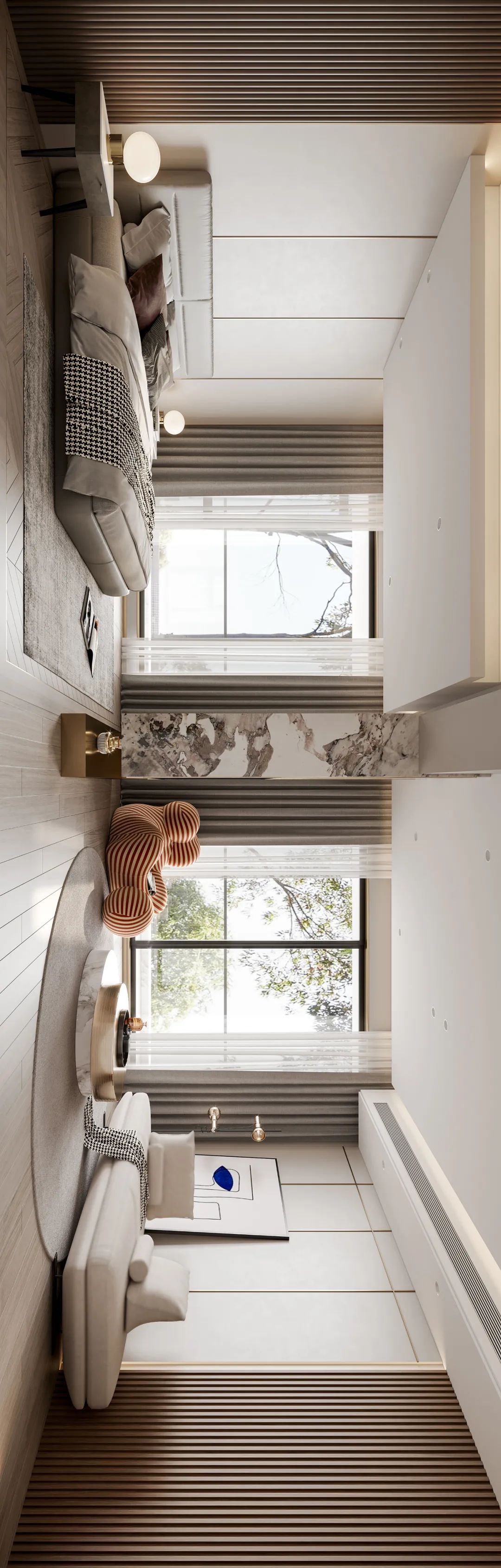 东湖苑蓝波湾别墅设计丨中国苏州丨上海陈尹周室内设计-53