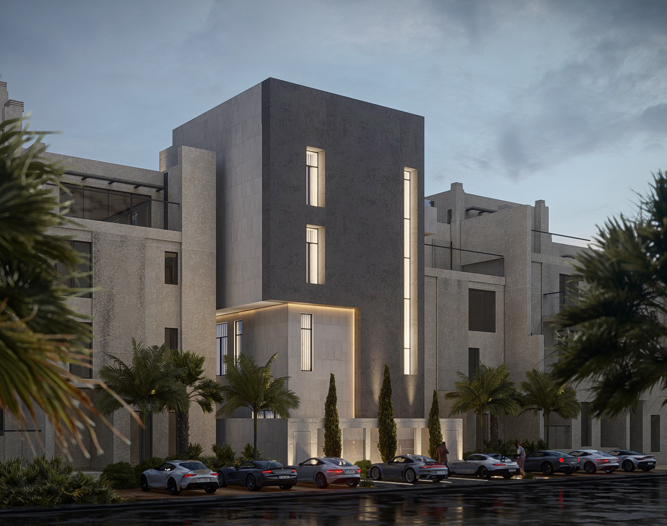 modern narrow villa-3