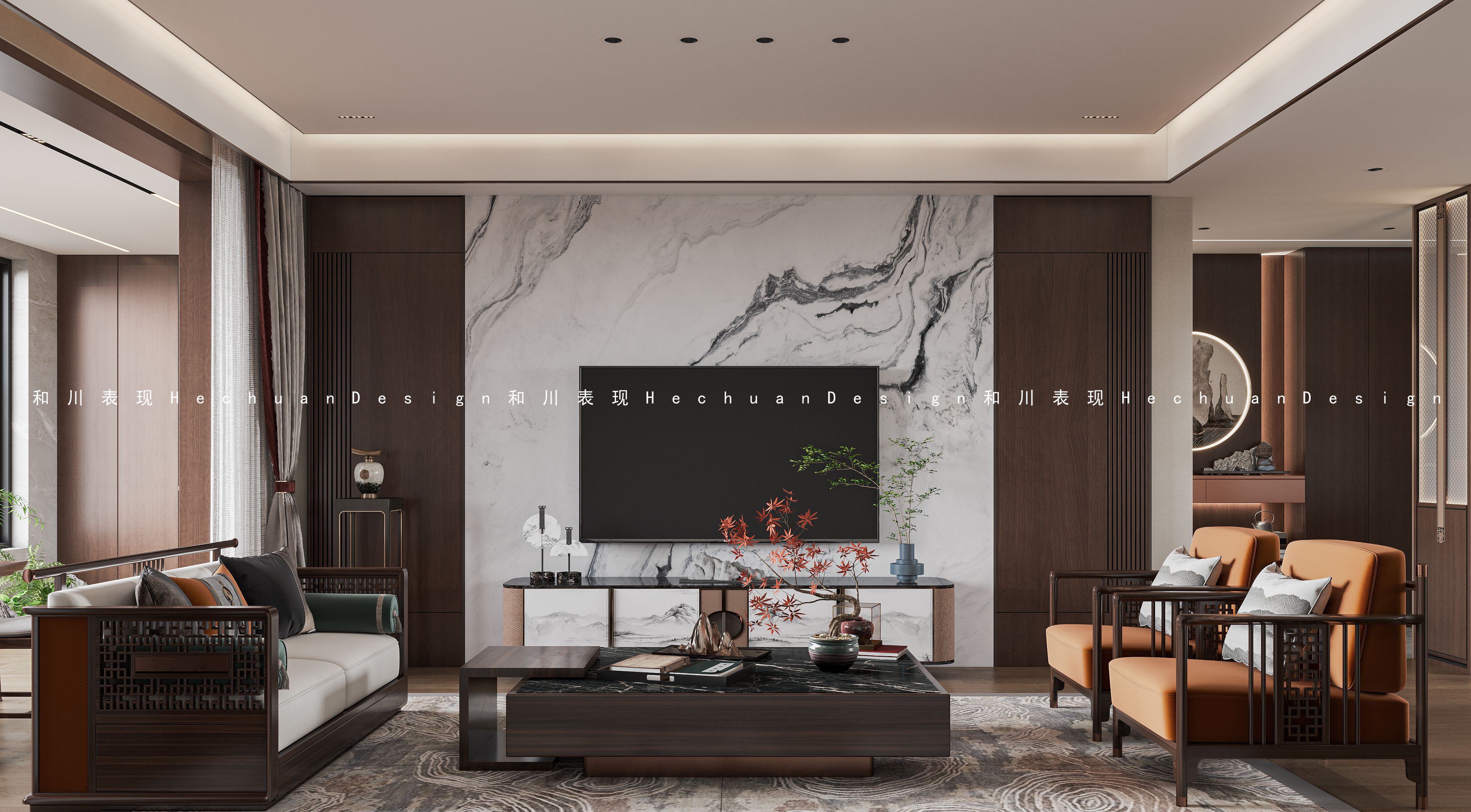 和川高端表现 | 新中式别墅-14