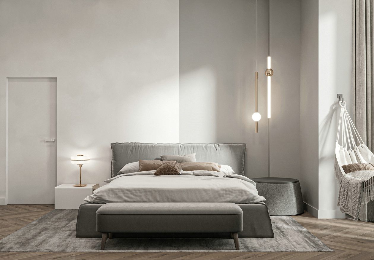 105㎡高级灰色系公寓设计-10