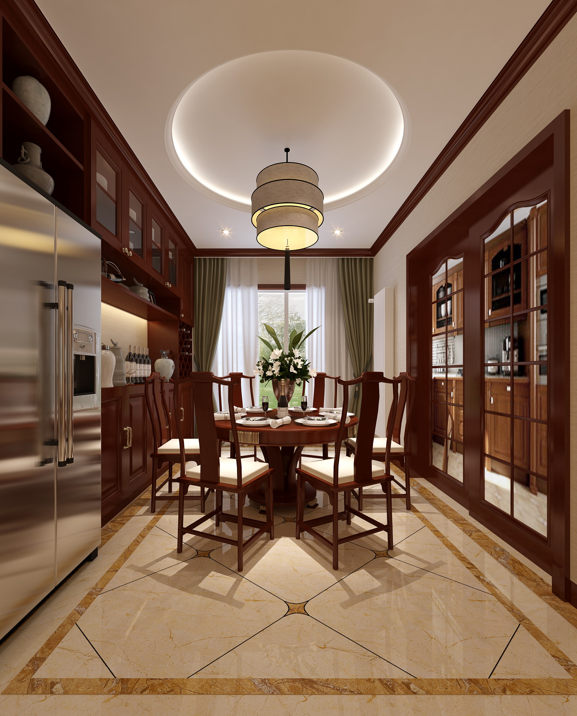 新中式 中式古典 奢华家装别墅样板房-5-34