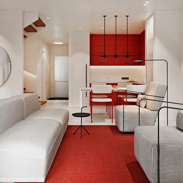 120㎡乌克兰基辅 --糖果色系住宅-9