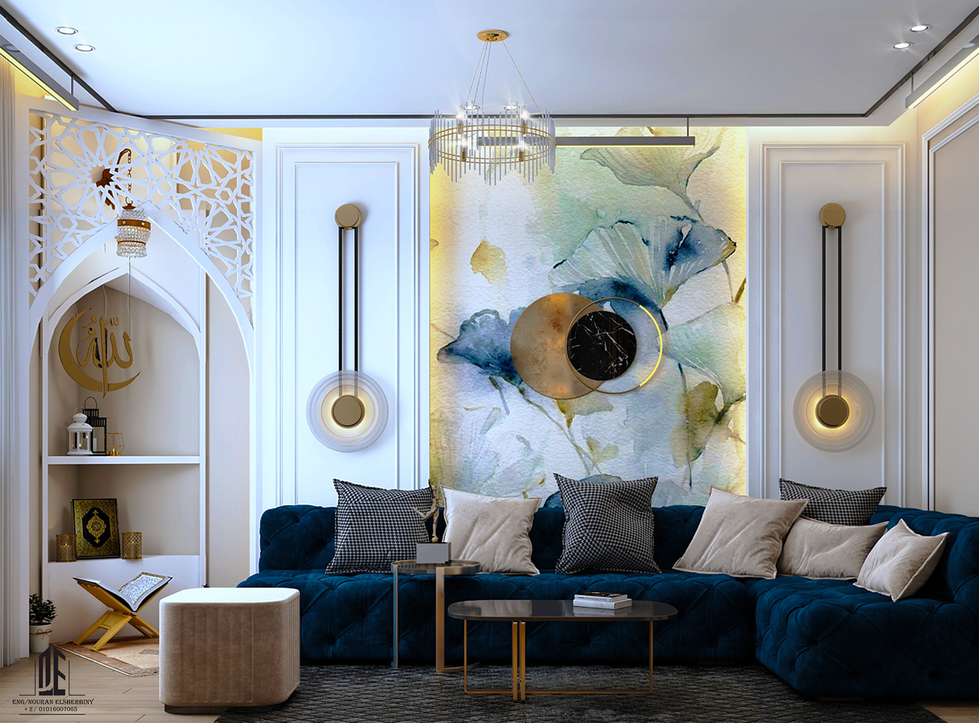 带祈祷角的客厅设计丨埃及-5