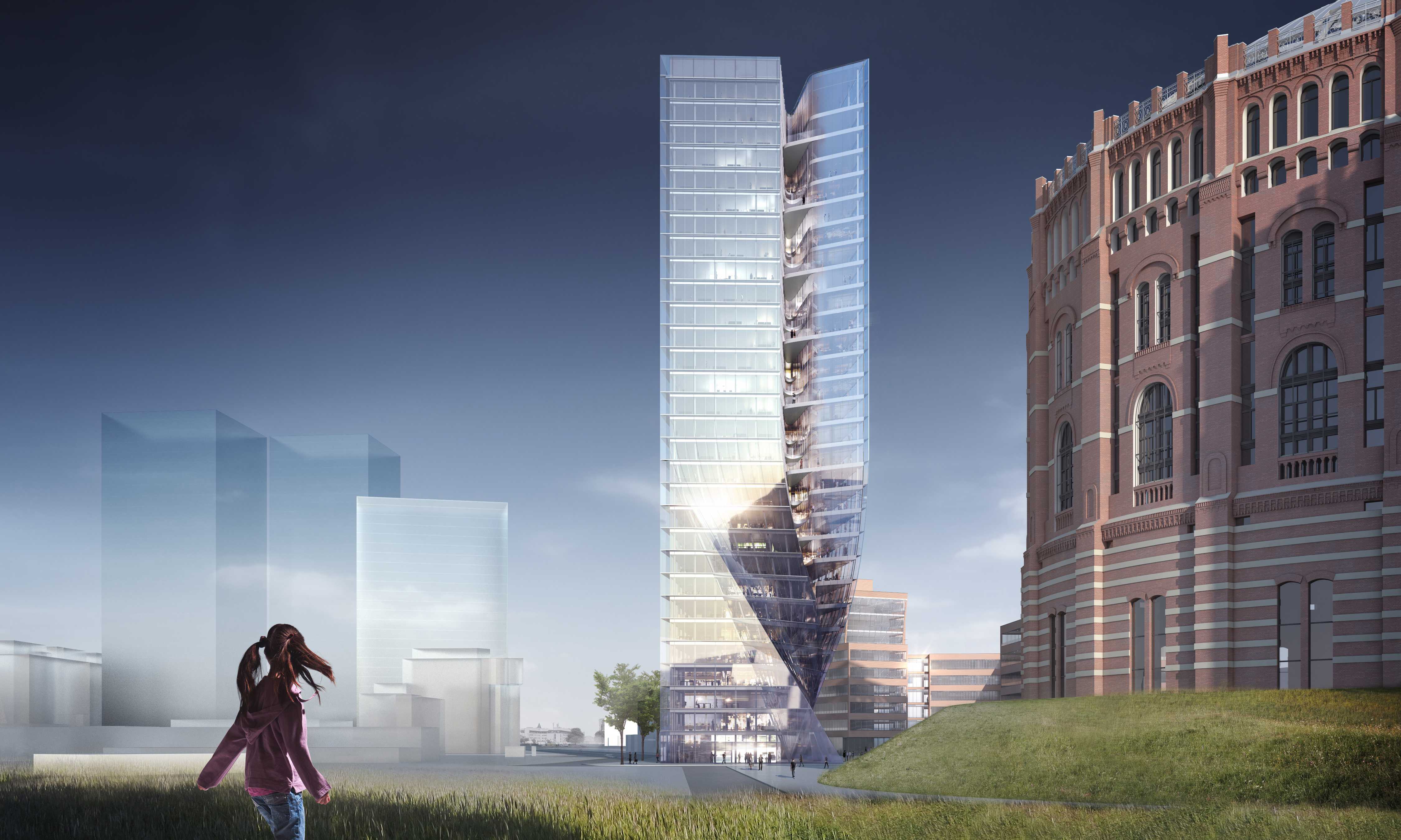 Pichler & Traupmann Architekten ZT GmbH 的"Gate 2 Tower"设计，打造和谐高层建筑与城市关系-4