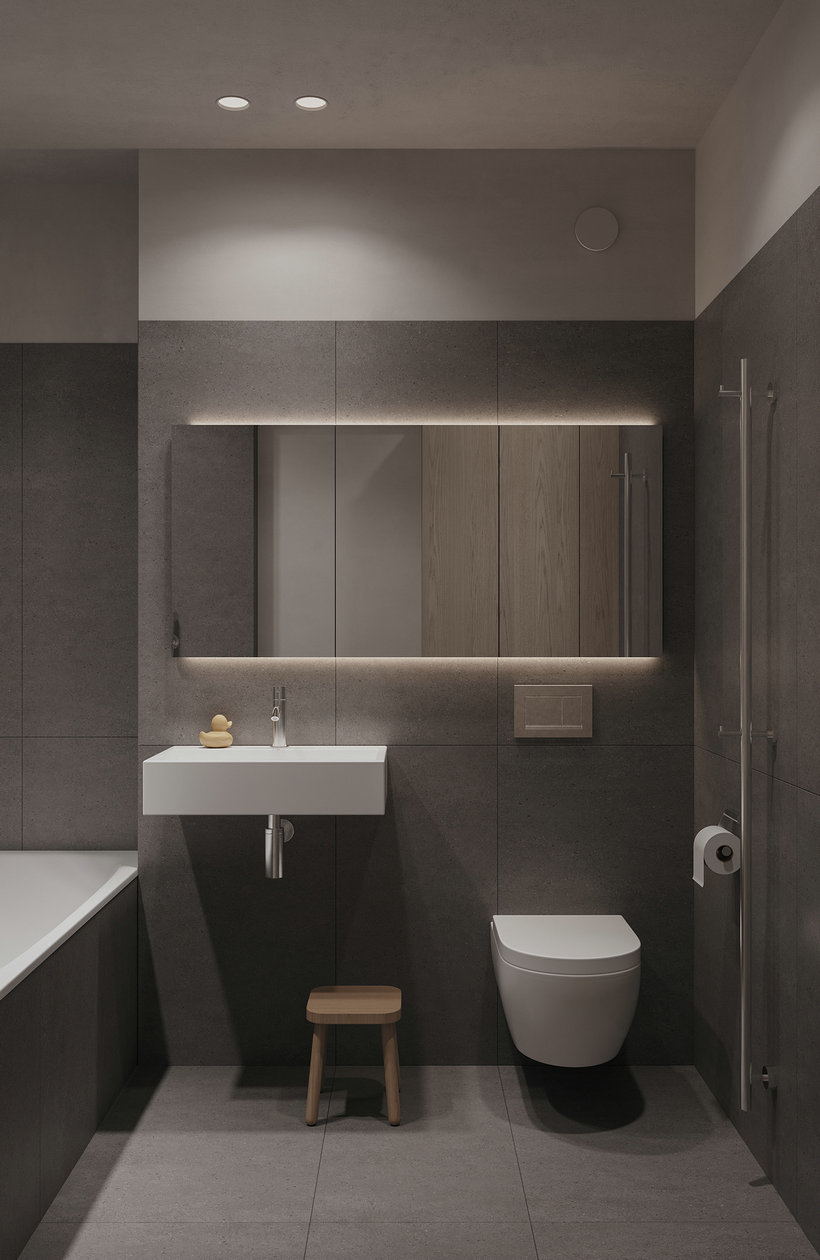 95㎡中性色系公寓设计-24