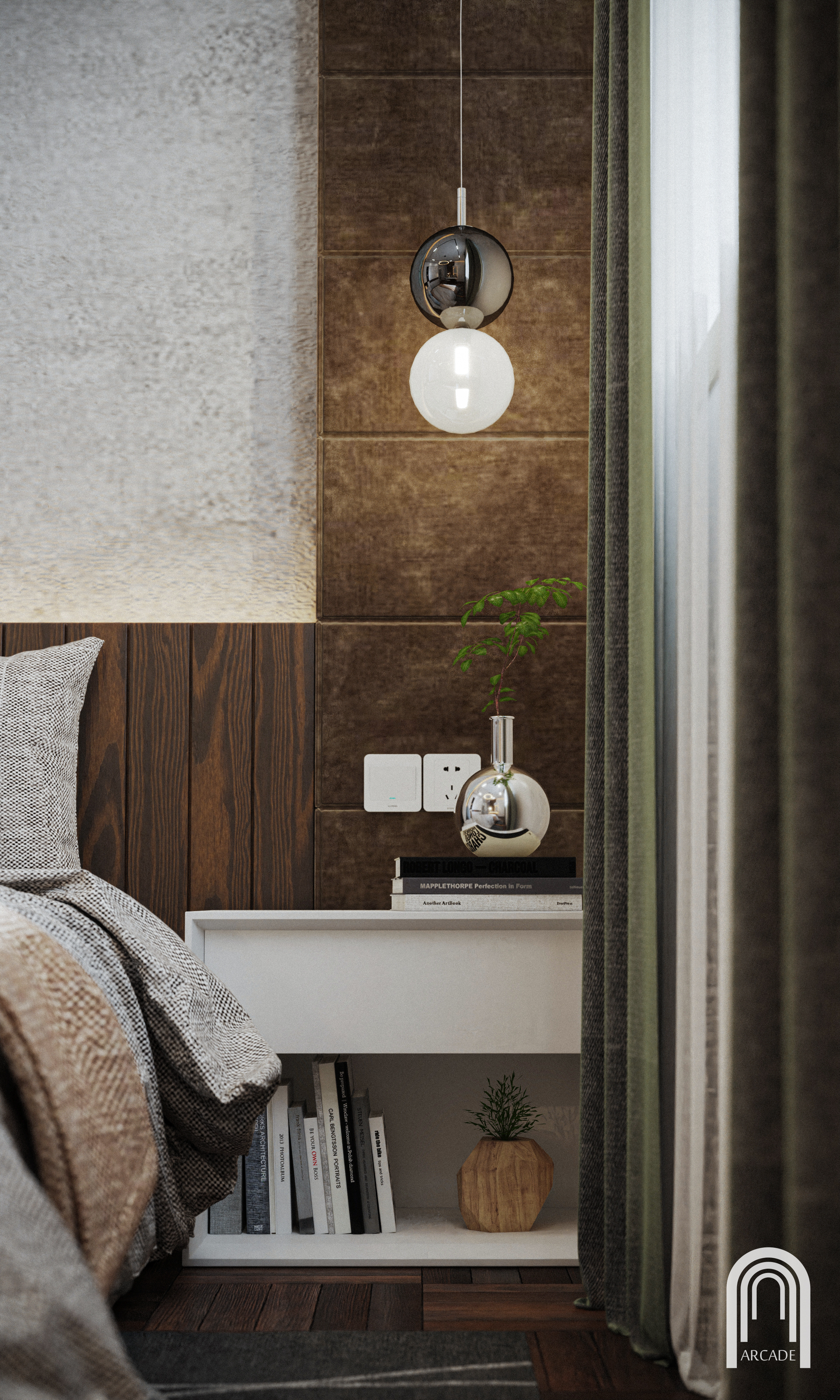 现代主卧室室内设计丨Ahmed Ali-8