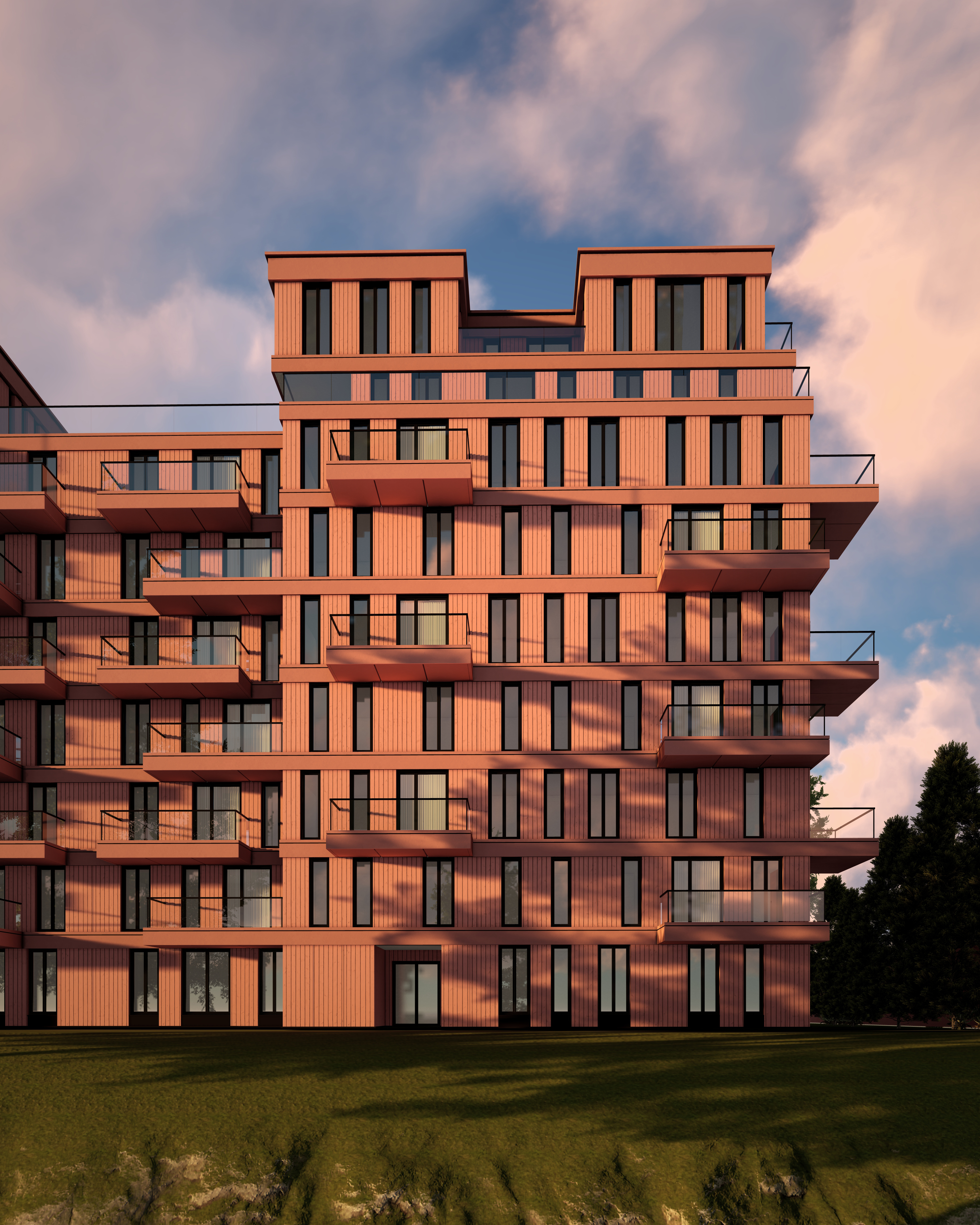 modern residential building - exterior render-1