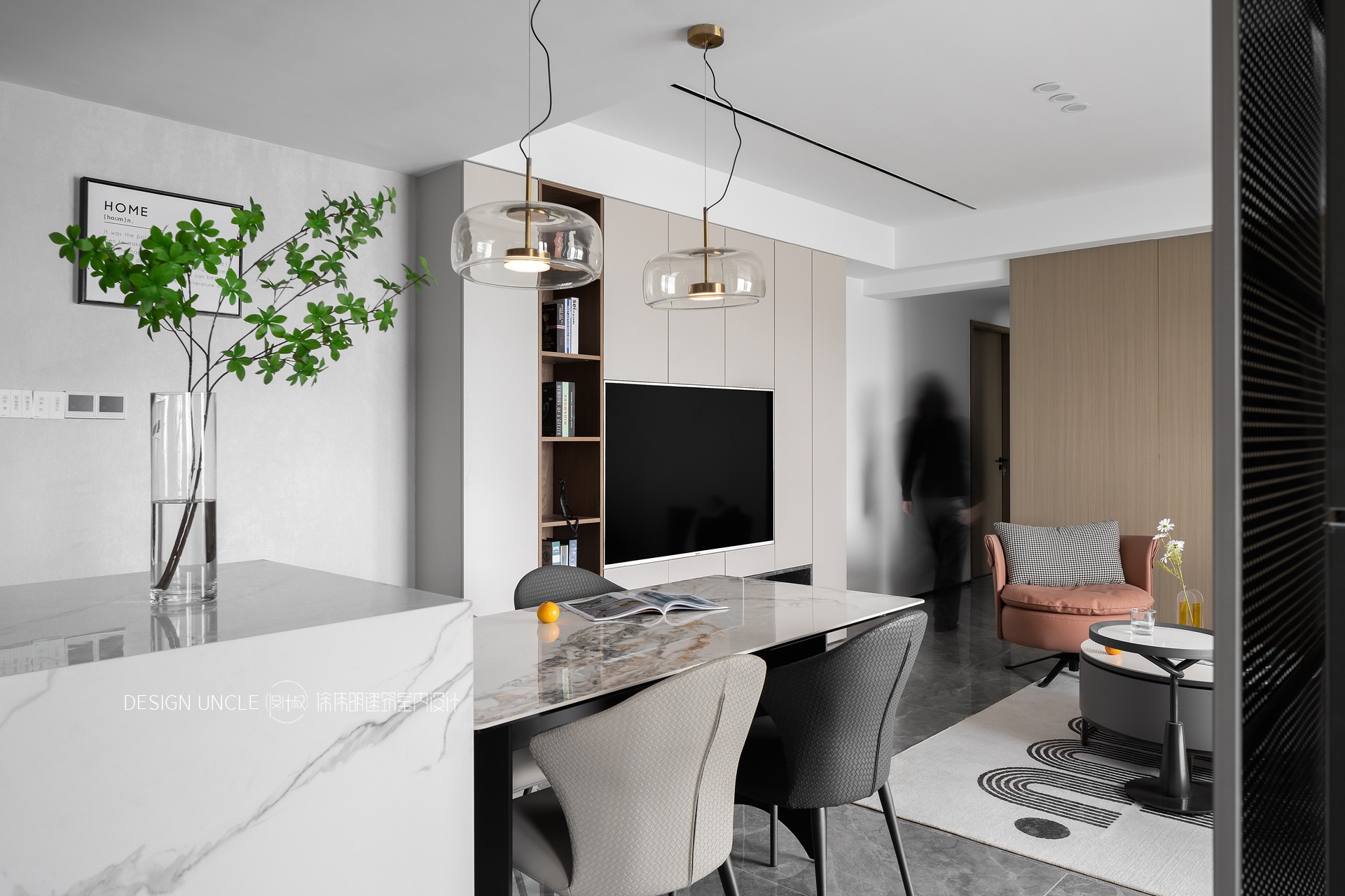 128㎡现代轻奢平层设计丨徐伟明建筑室内设计-31