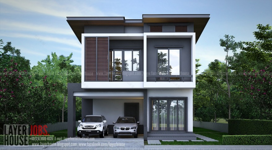 9·10m带4卧室房屋设计方案丨Layer House(泰国)-34