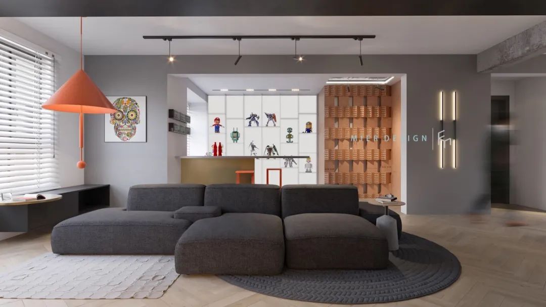 天津 128㎡现代工业风居所 | 讲述“就算世界无童话”的生活故事-20