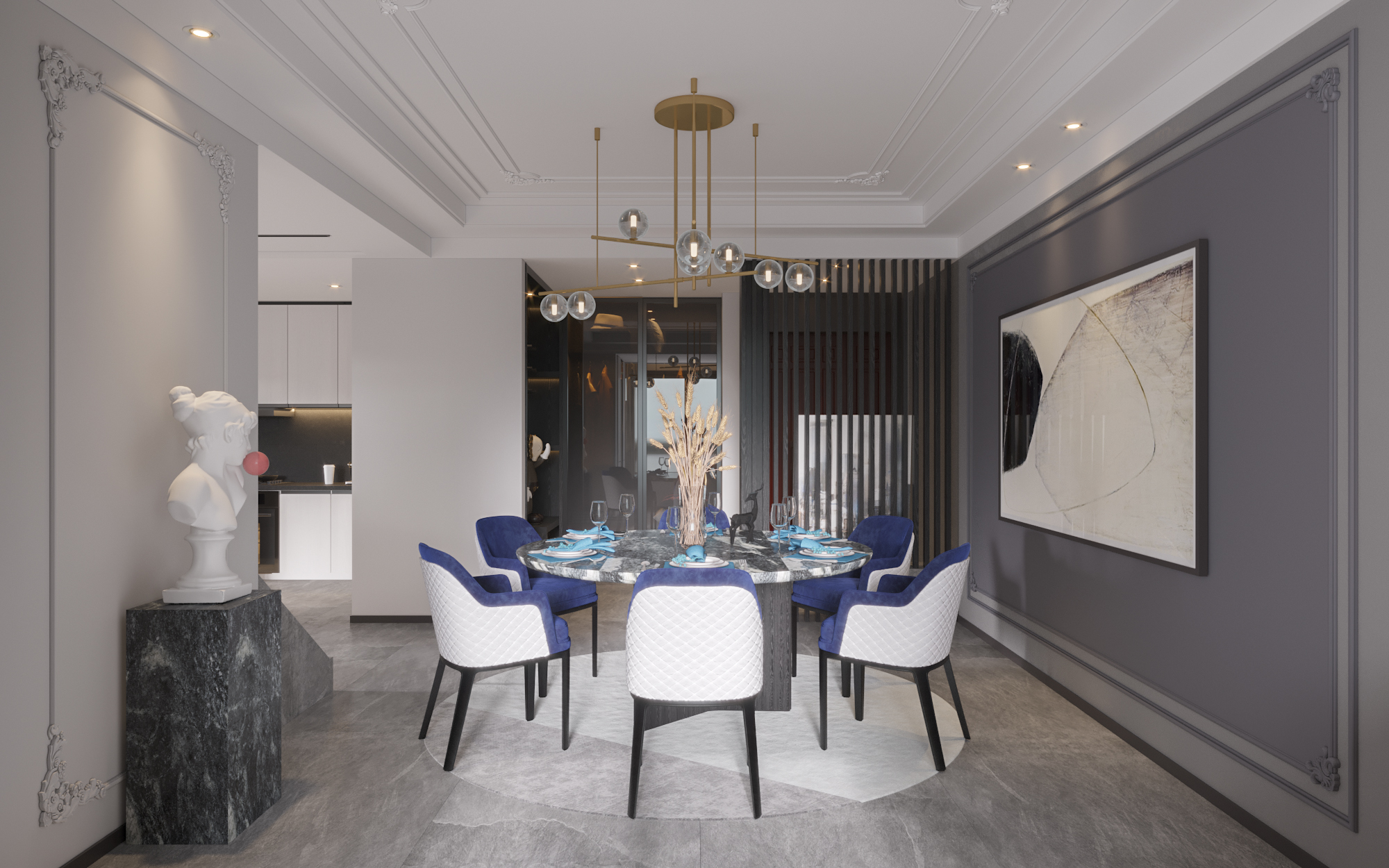 贵州凯里现代中式雅居，传统元素与时尚空间的完美融合-3