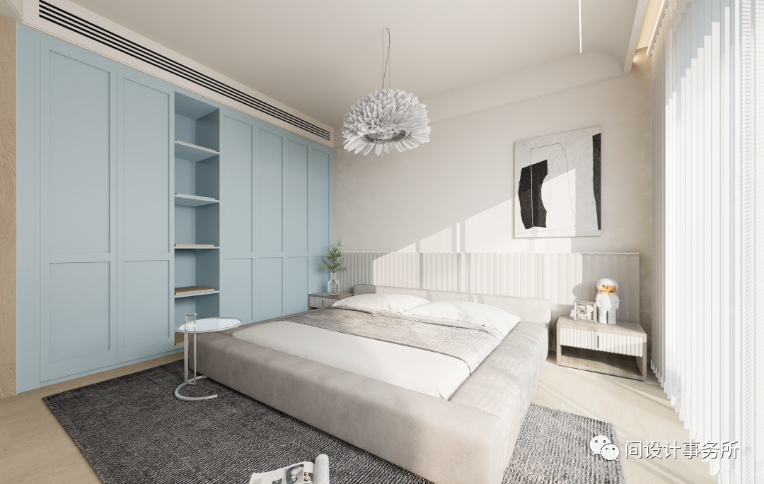 普达北苑 · 蓝色梦幻中的艺术居家丨间·设计事务所-47