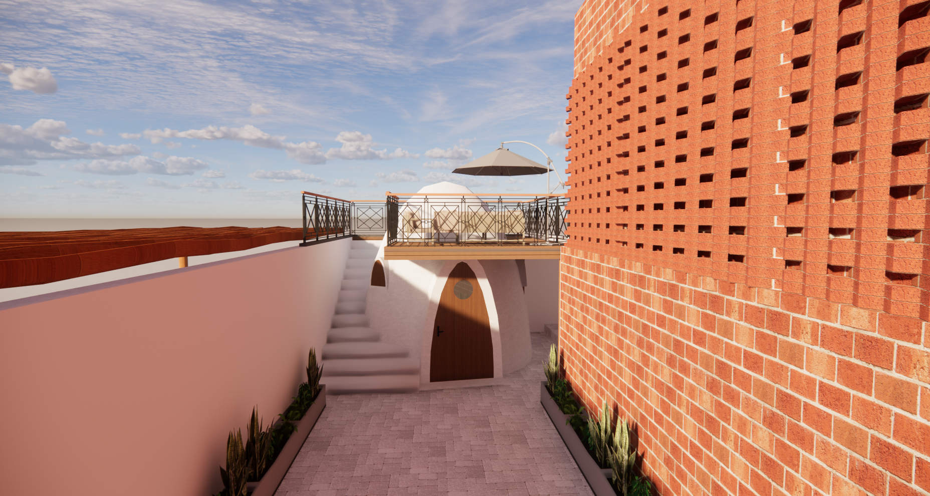 Earthbag Dome Office-0