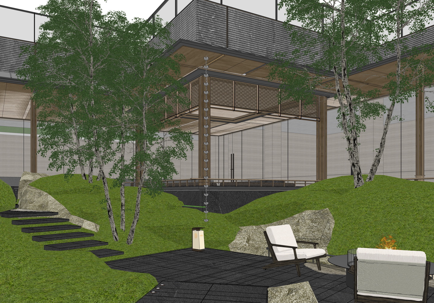 招商蛇口长沙天青府示范区景观SU模型-4