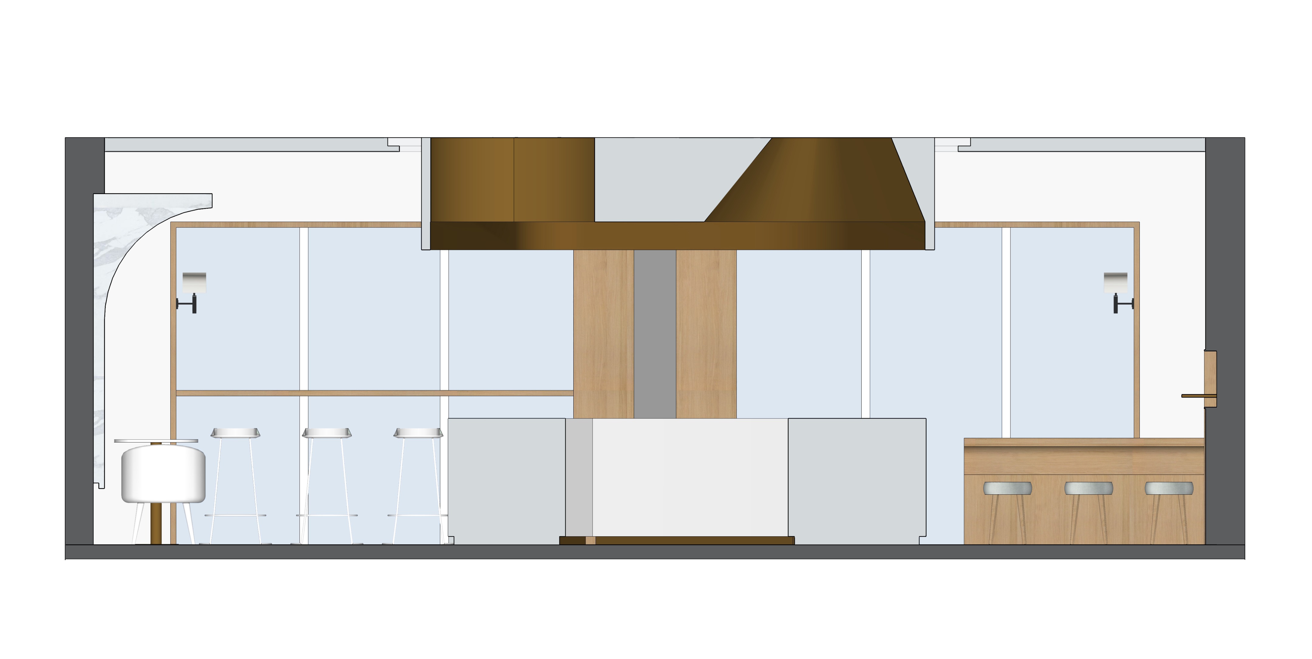 E²CAFEDesign 咖啡厅 | 弧线灵动,划分多重空间-28
