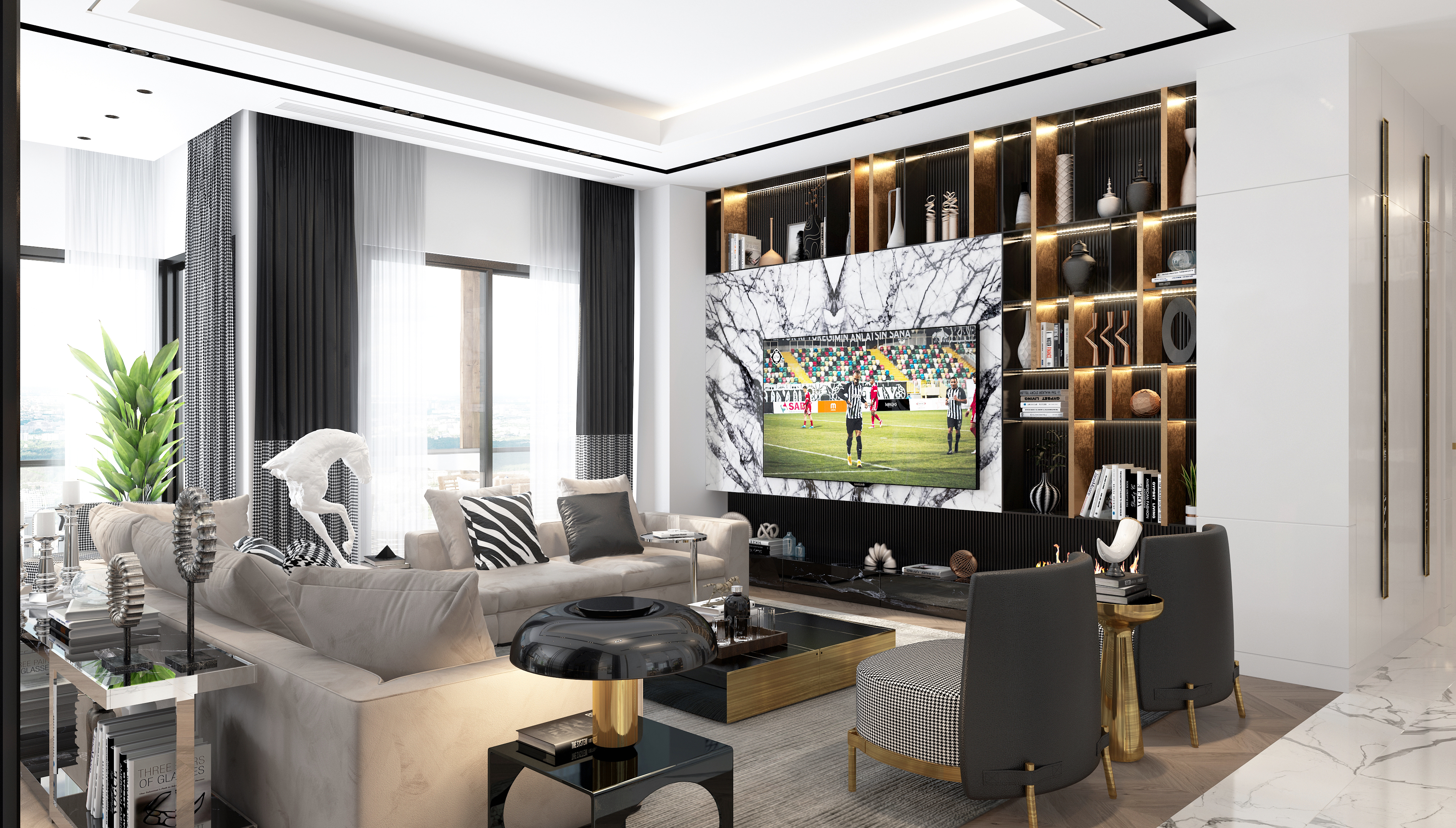 Black and white house-7