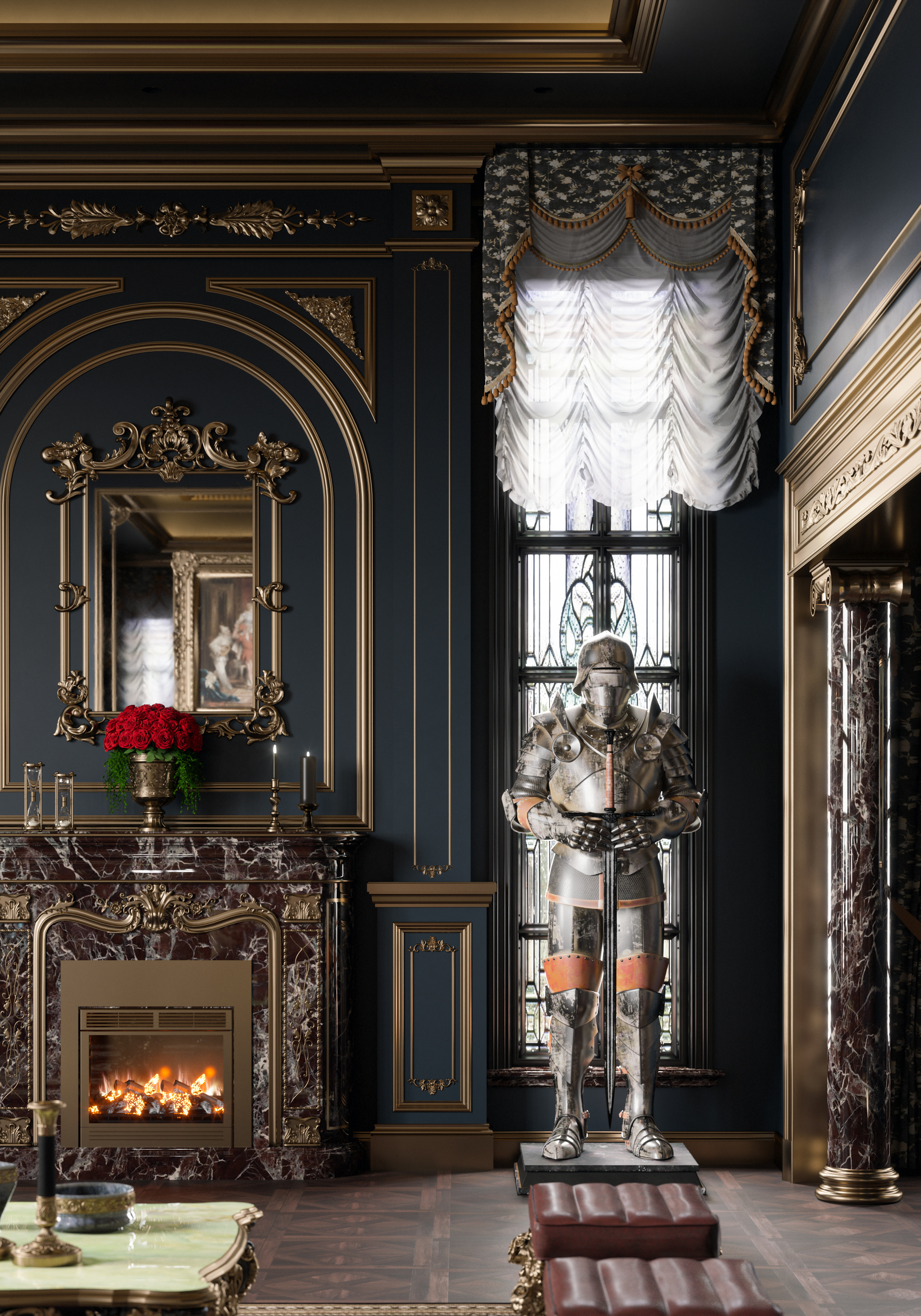 古典法式客厅-5