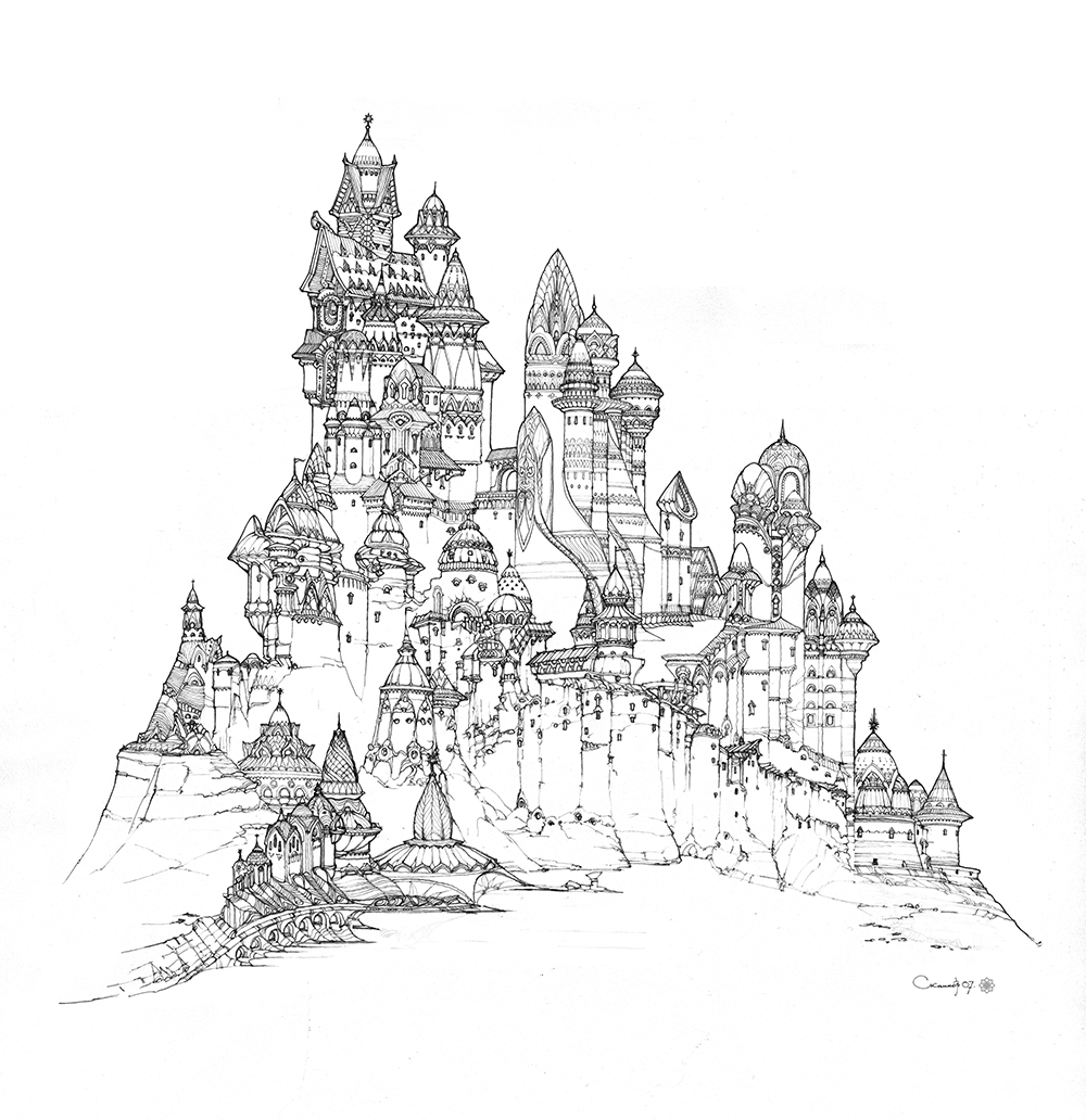 Architectural Fantasy. Line Art-6