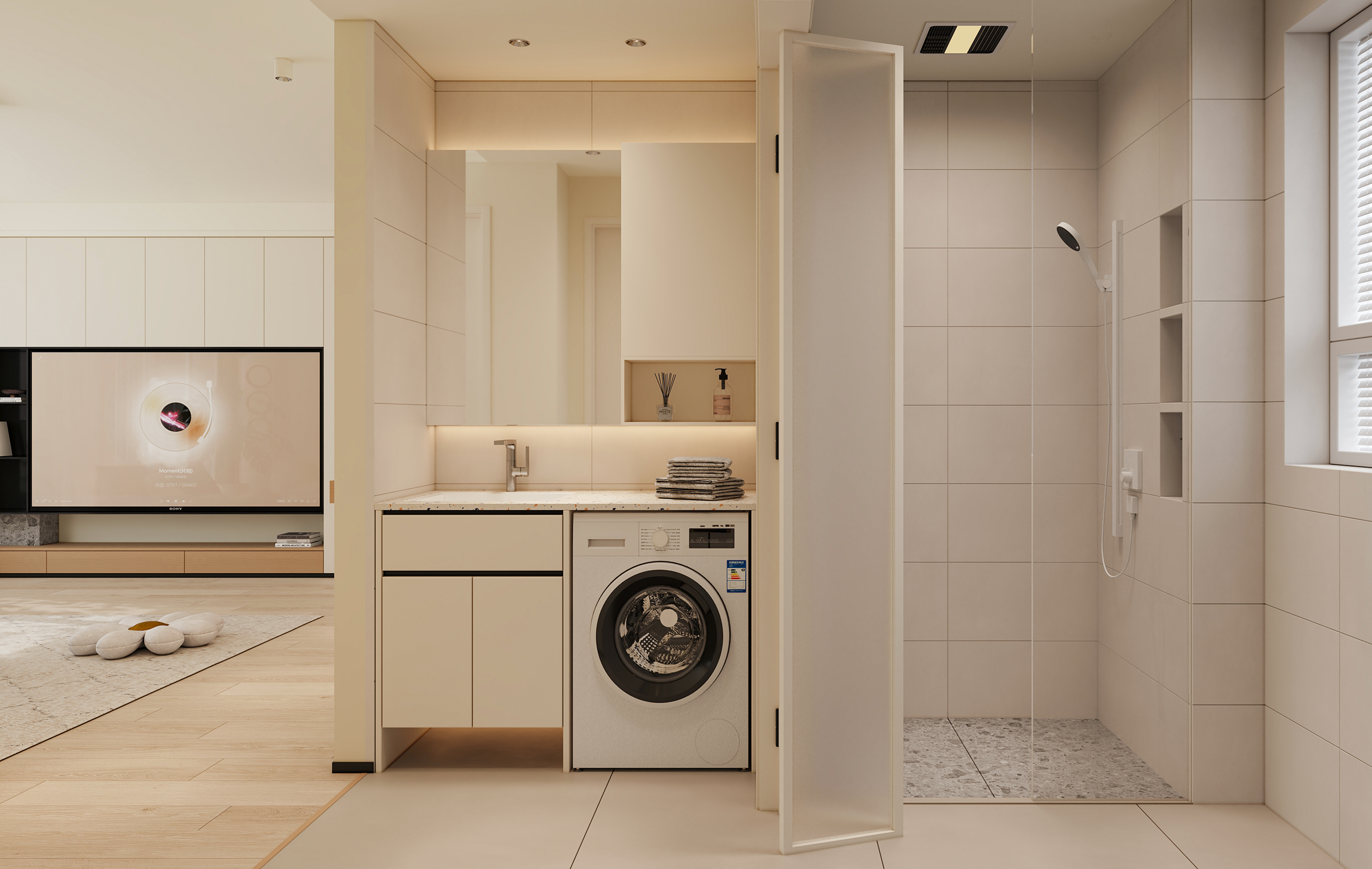 沈阳  润悦湾124㎡  原木风效果表现-9