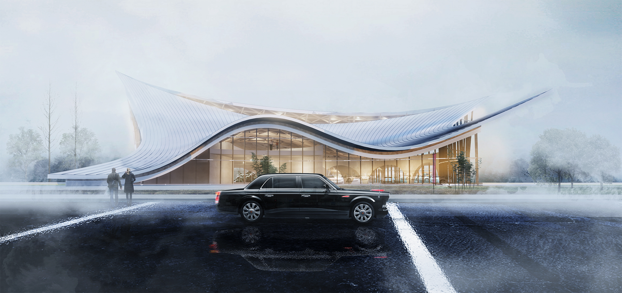 成都红旗汽车城展览中心——BEHIVE Architects 打造的地标性建筑-16