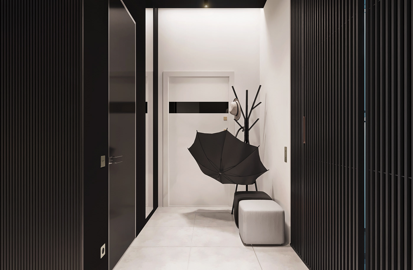 67平米--极简黑白空间-1