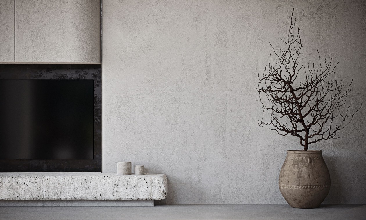 浅灰色+混凝土 超有质感的家！-5