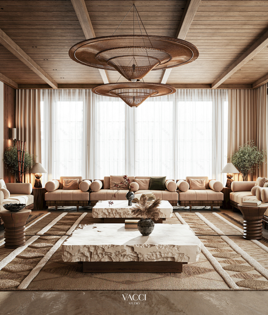 WABI SABI是源自日本美学概念侘寂,MAJLES是阿拉伯语,意为集会、会议室 ,因此整体可翻译为侘寂集会室 丨沙特阿拉伯利雅得丨Vacci Studio-13