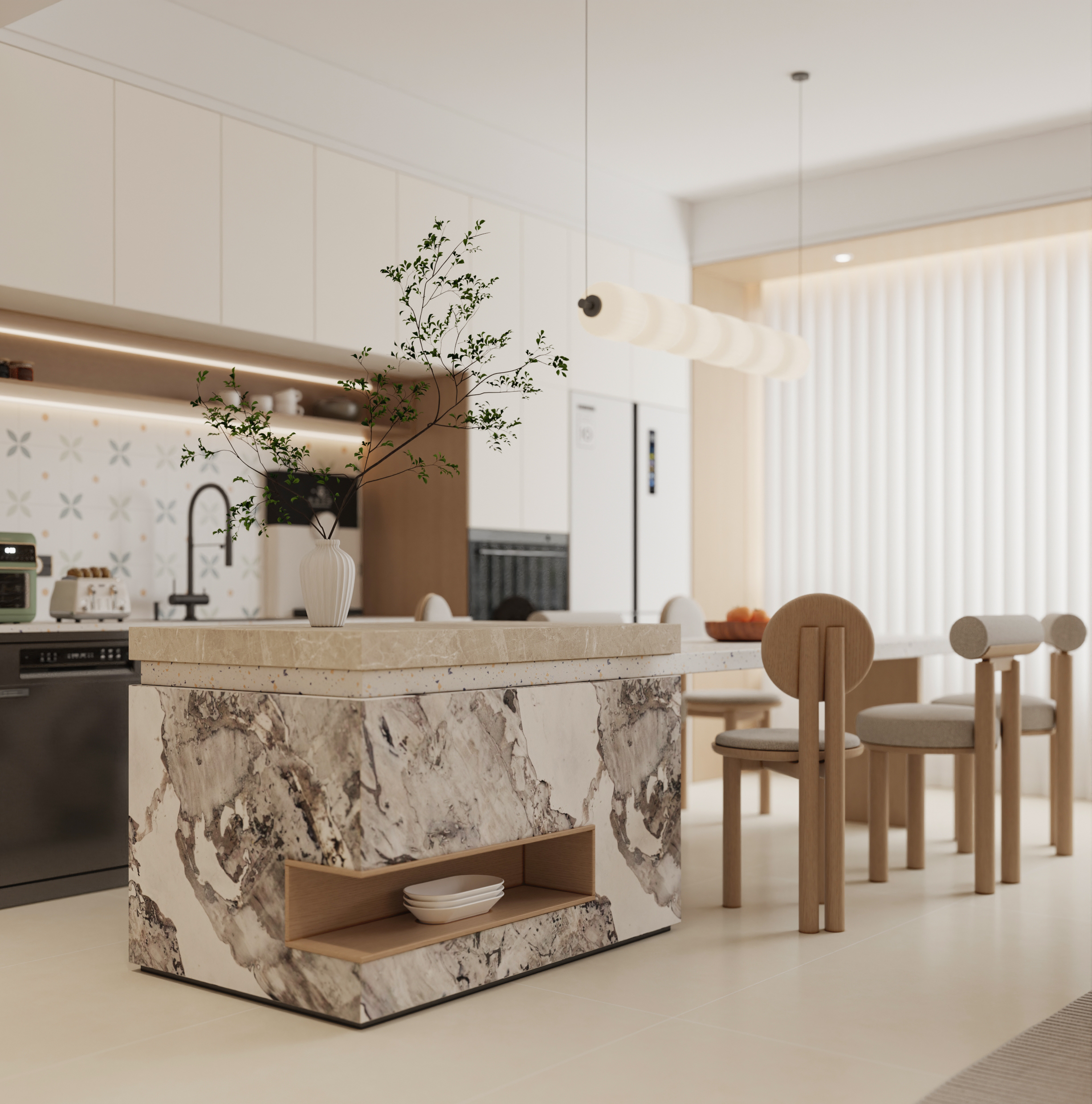 武汉-半岛九里 叠拼原木风设计-5