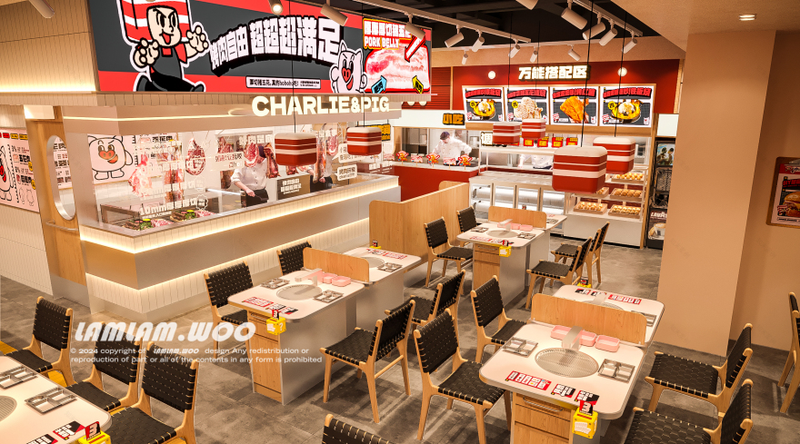 IP 烤肉店 · 沉浸式消费体验空间设计-11