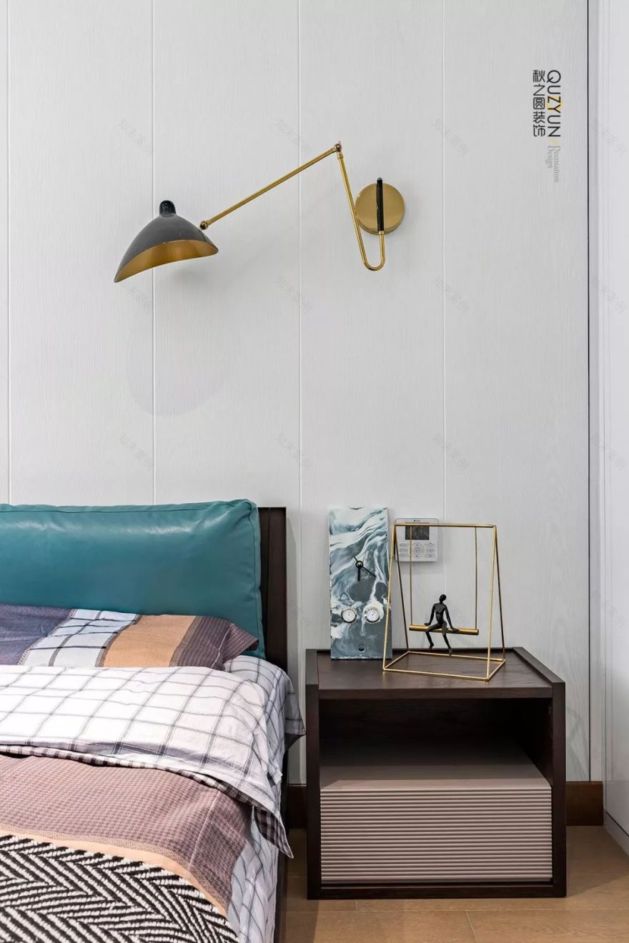 景湖人家现代风设计,水泥漆++ 木饰面演绎灵动空间-39