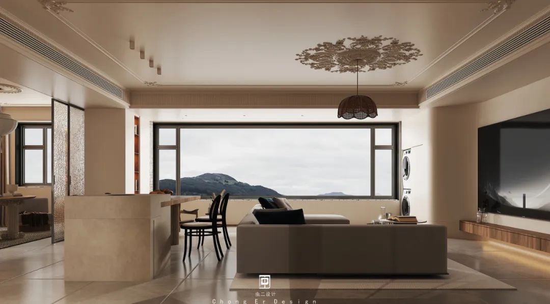 泰山院子中古奶油风设计丨中国泰安丨虫二设计-15