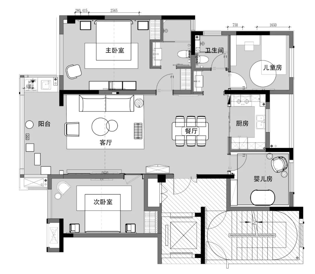 都市新贵与童真童趣 | 锦艺马鞍山林语春风样板房设计-66