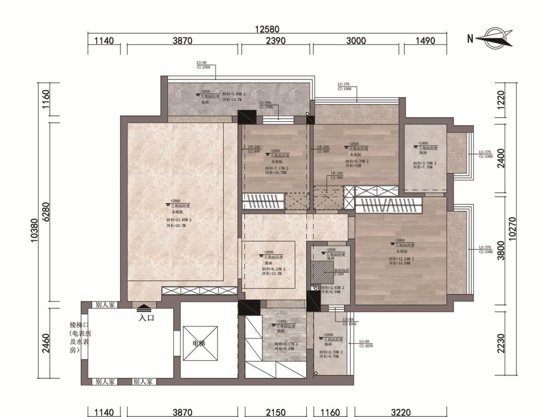 卡其色沙发搭配收纳墙,打造舒适宽敞客厅-0