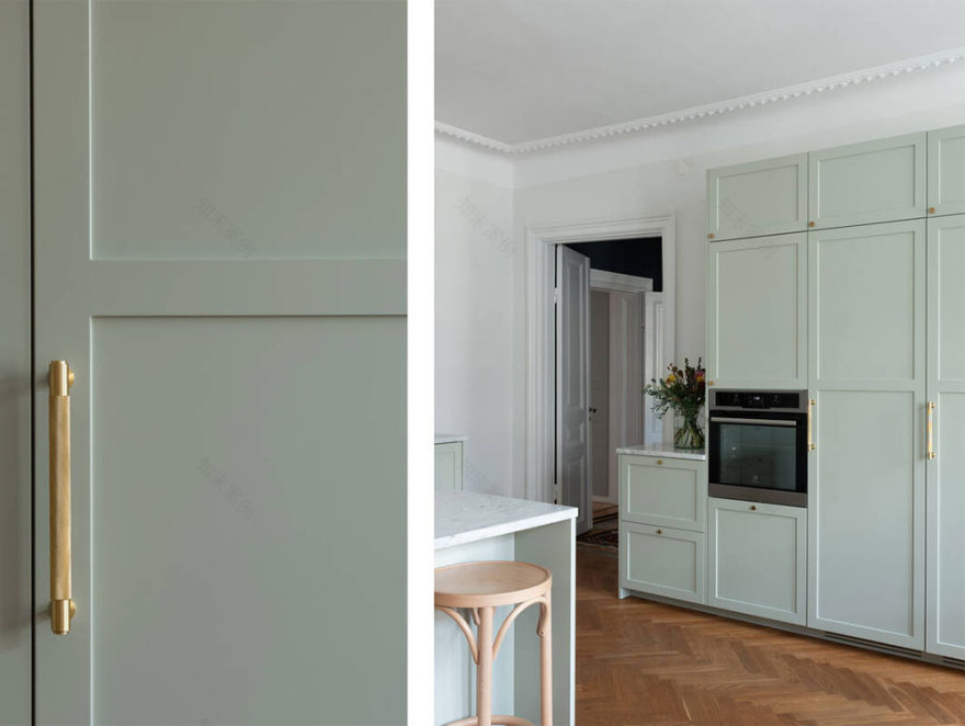 斯德哥尔摩 102 平米优雅公寓 | 海洋风蓝调与温暖焦糖色的完美结合-14