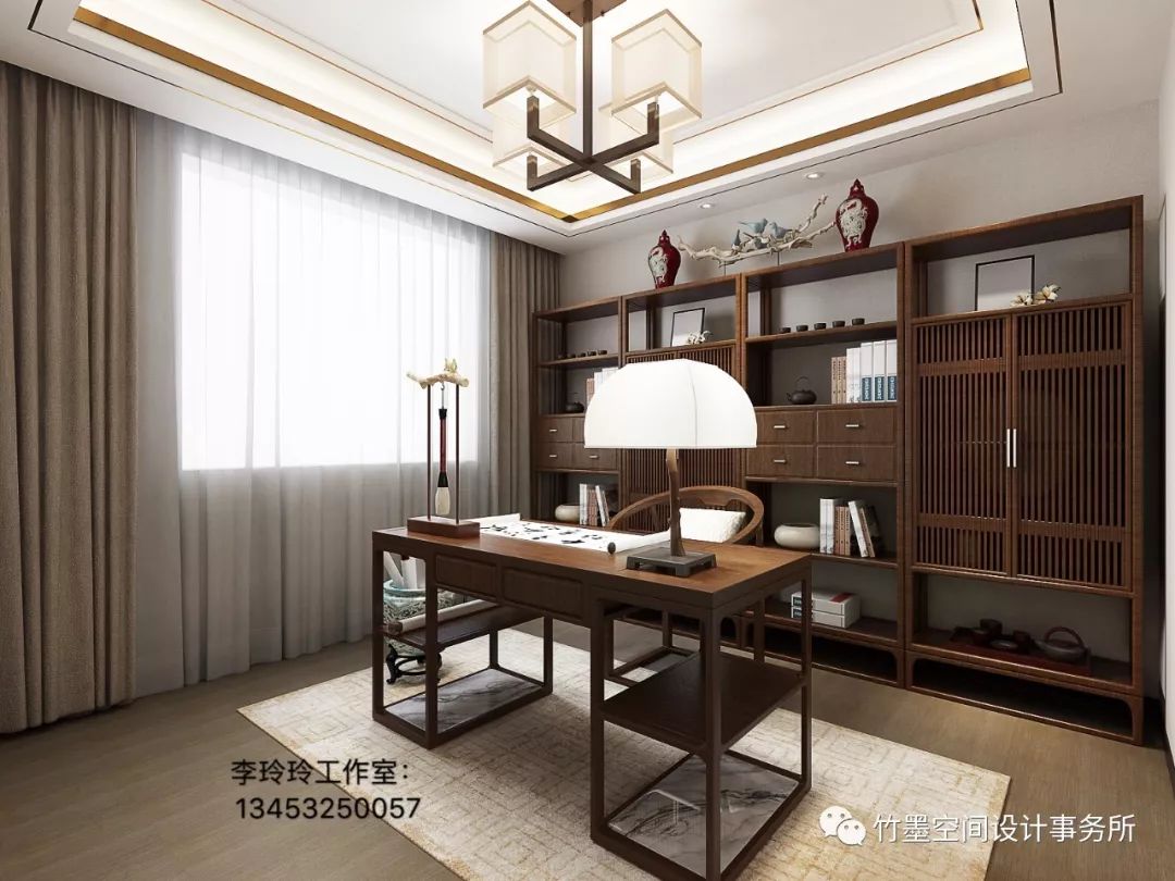 新中式竹墨空间,品味与功能的完美融合-24