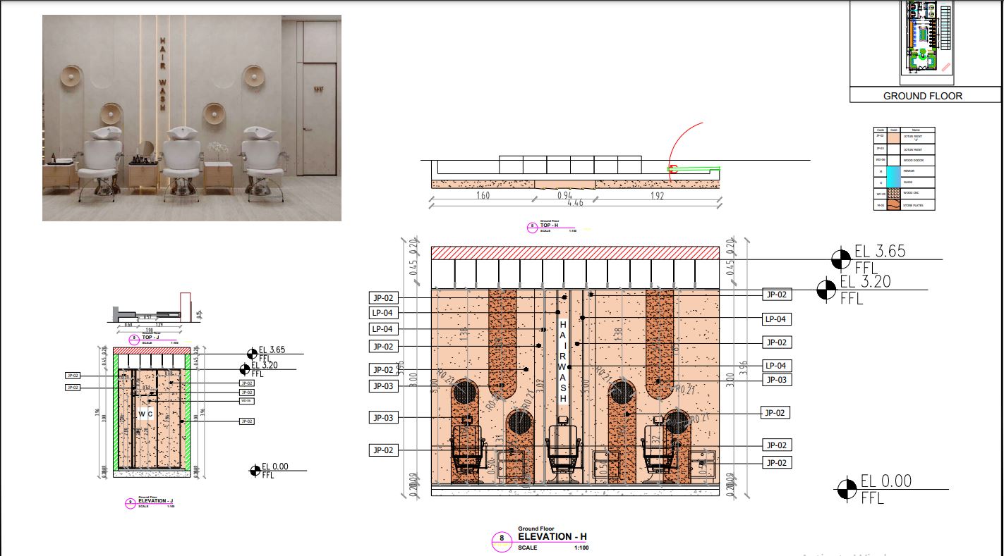 shop drawing for BEAUTY SALON-13