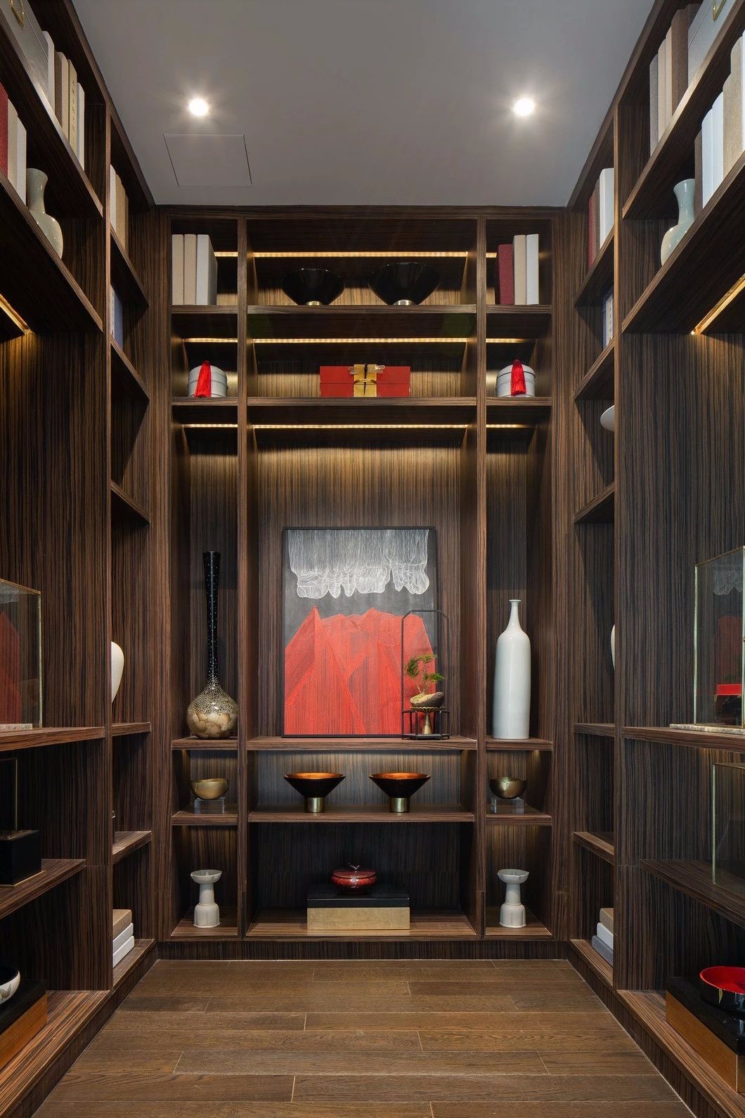 【元禾大千软装新作】220㎡“中国红”东方摩登别墅样板间设计方案-22