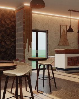Interior design for a restaurant