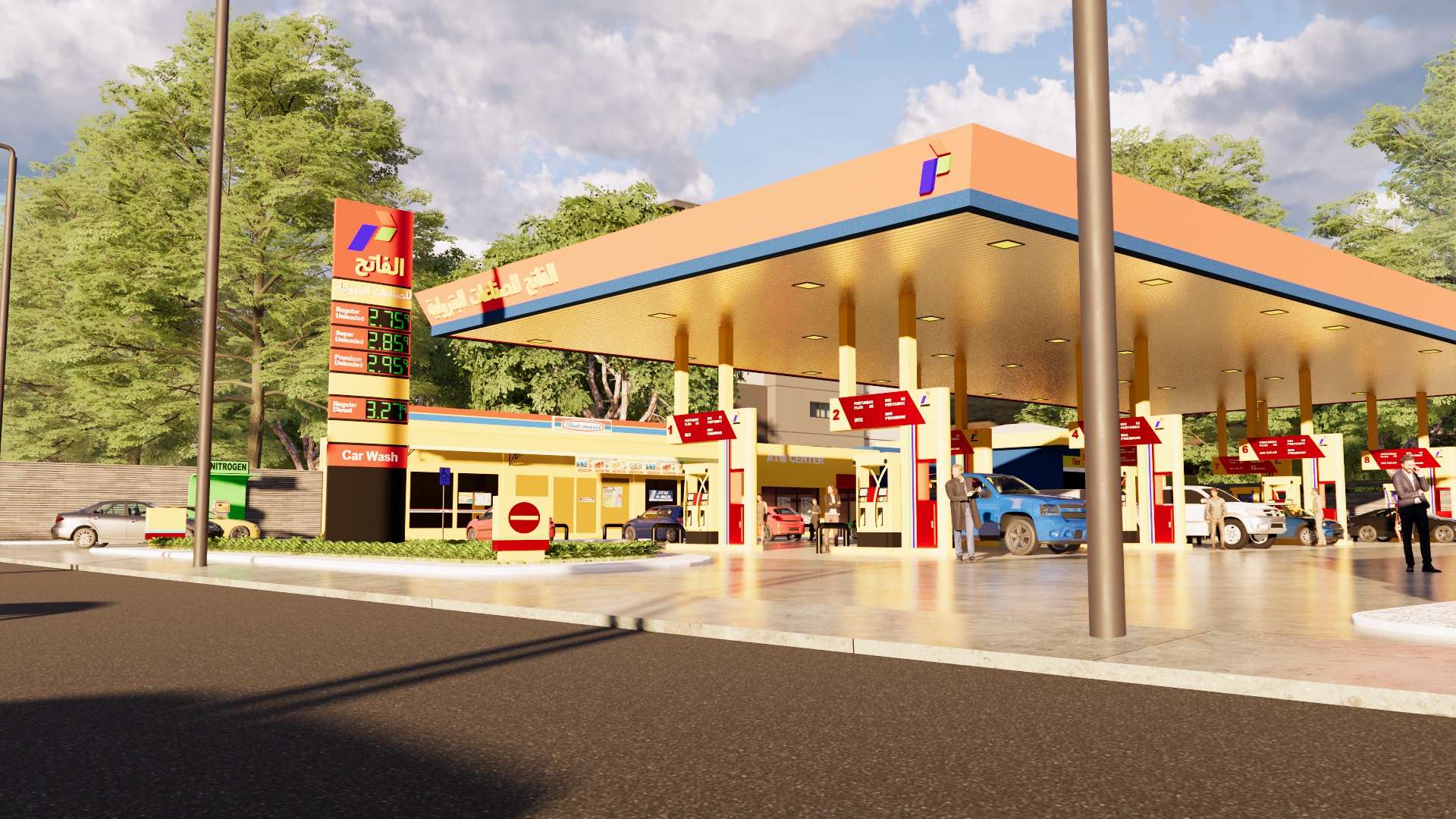 محطه بنزين علي طريق سريع-18