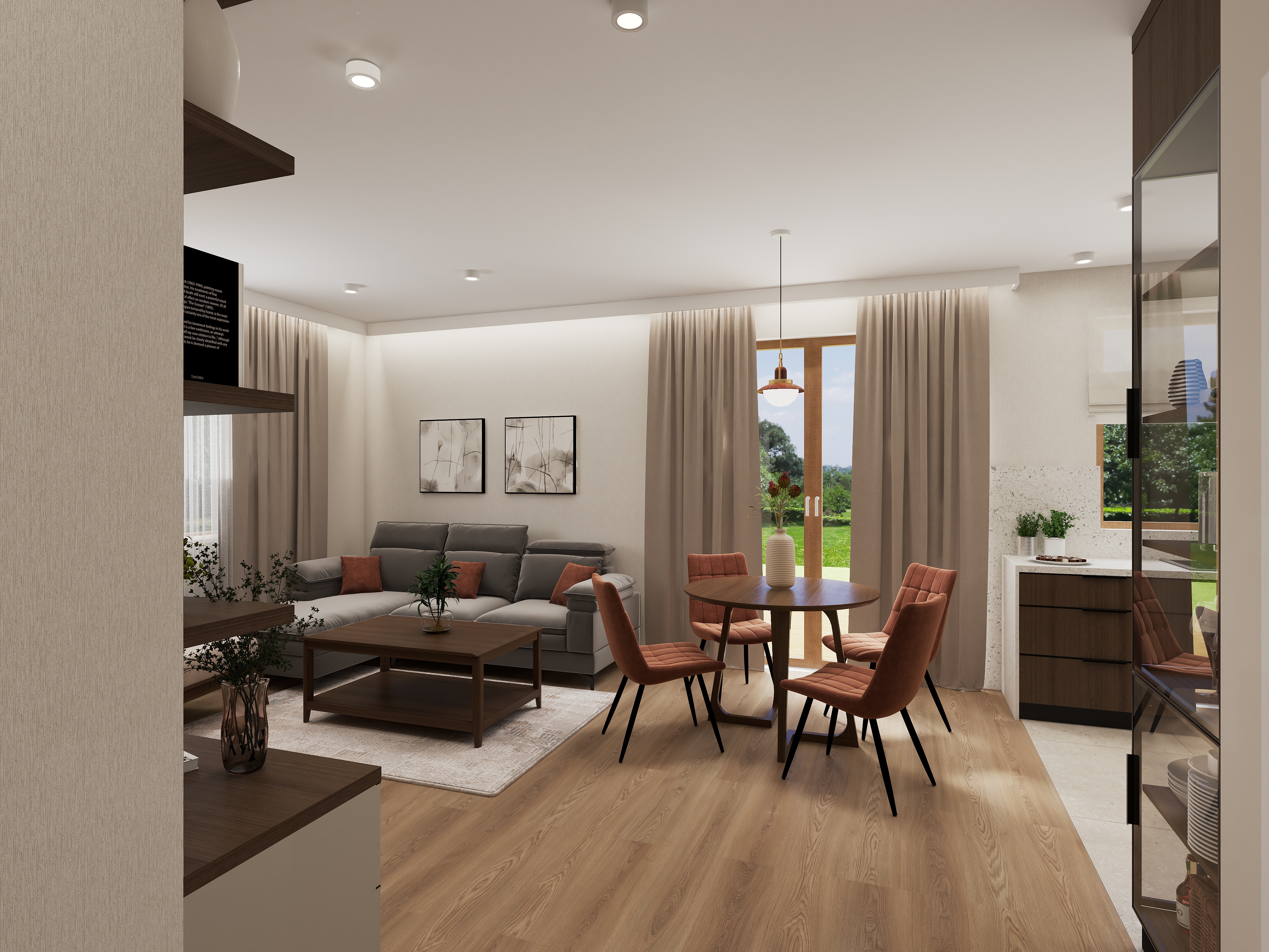 Otwarta Kuchnia z Jadalnią i przestronnym Salonem-2