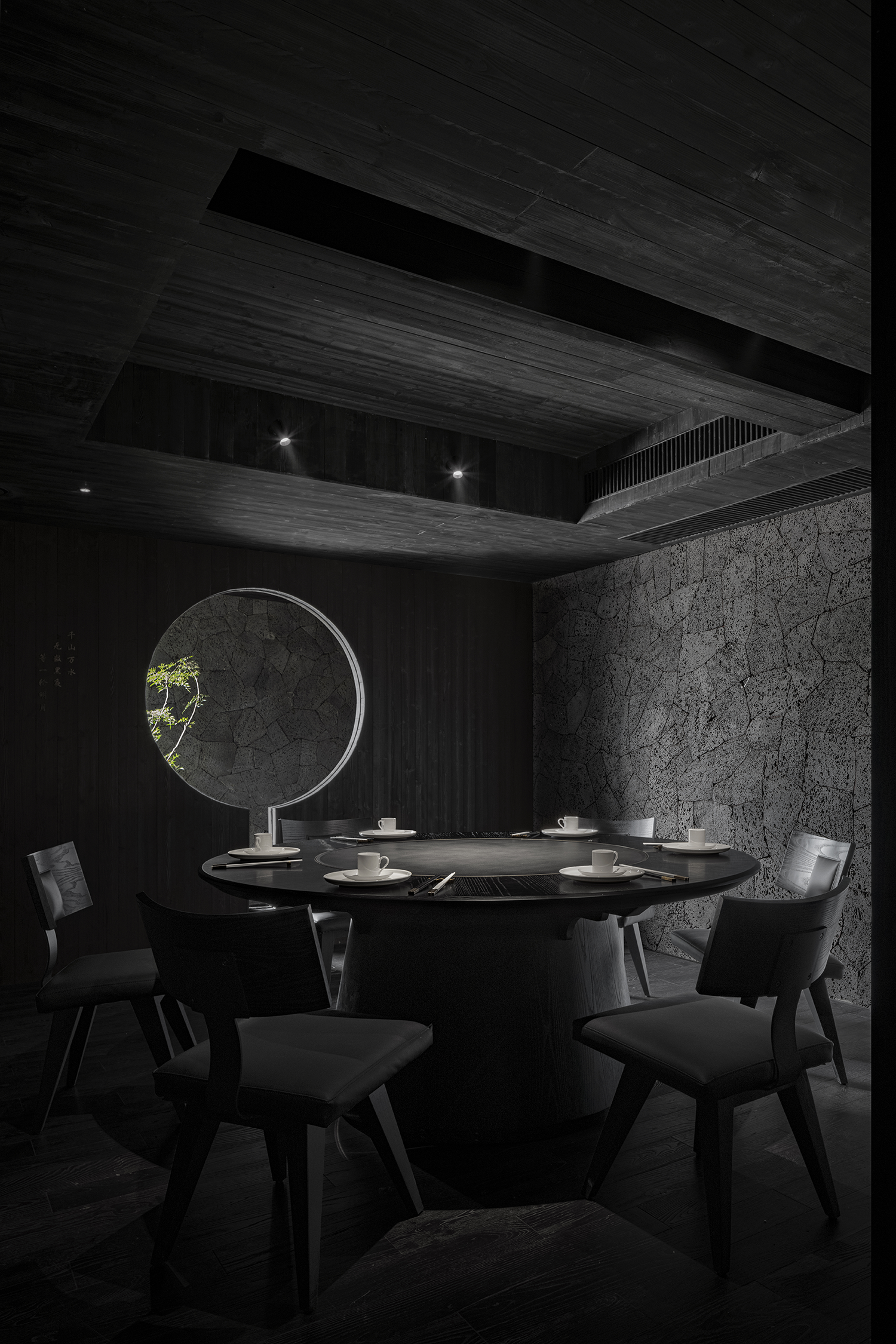 田间之上中国湘菜馆丨中国广州丨黑白木设计-42