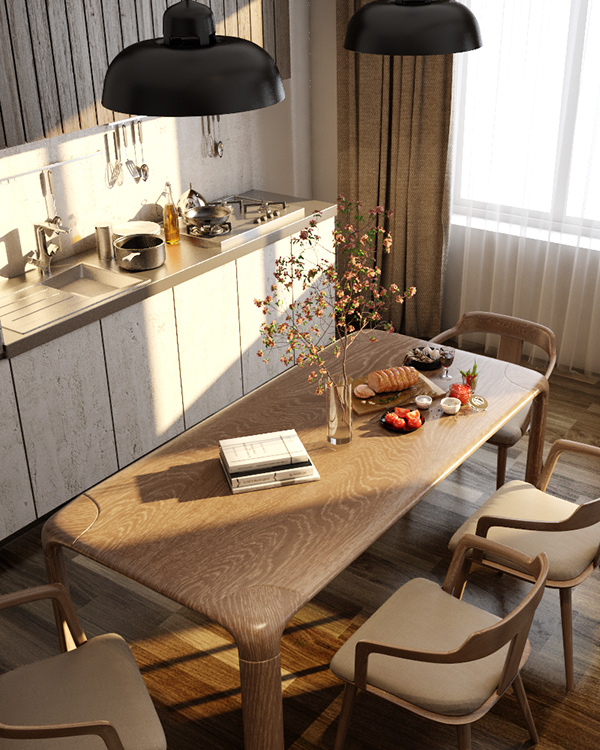 接待处和厨房区域丨Arch. Mohamad Swed-7