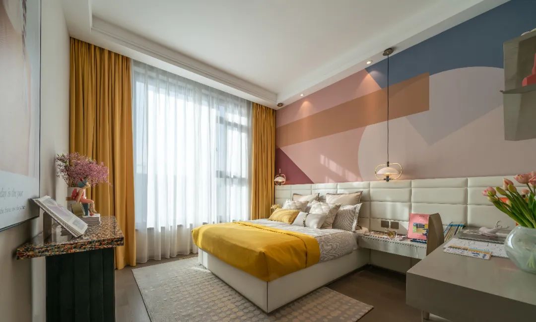 春光里的温暖家 | 济南奥体金茂府 230 样板间设计-36
