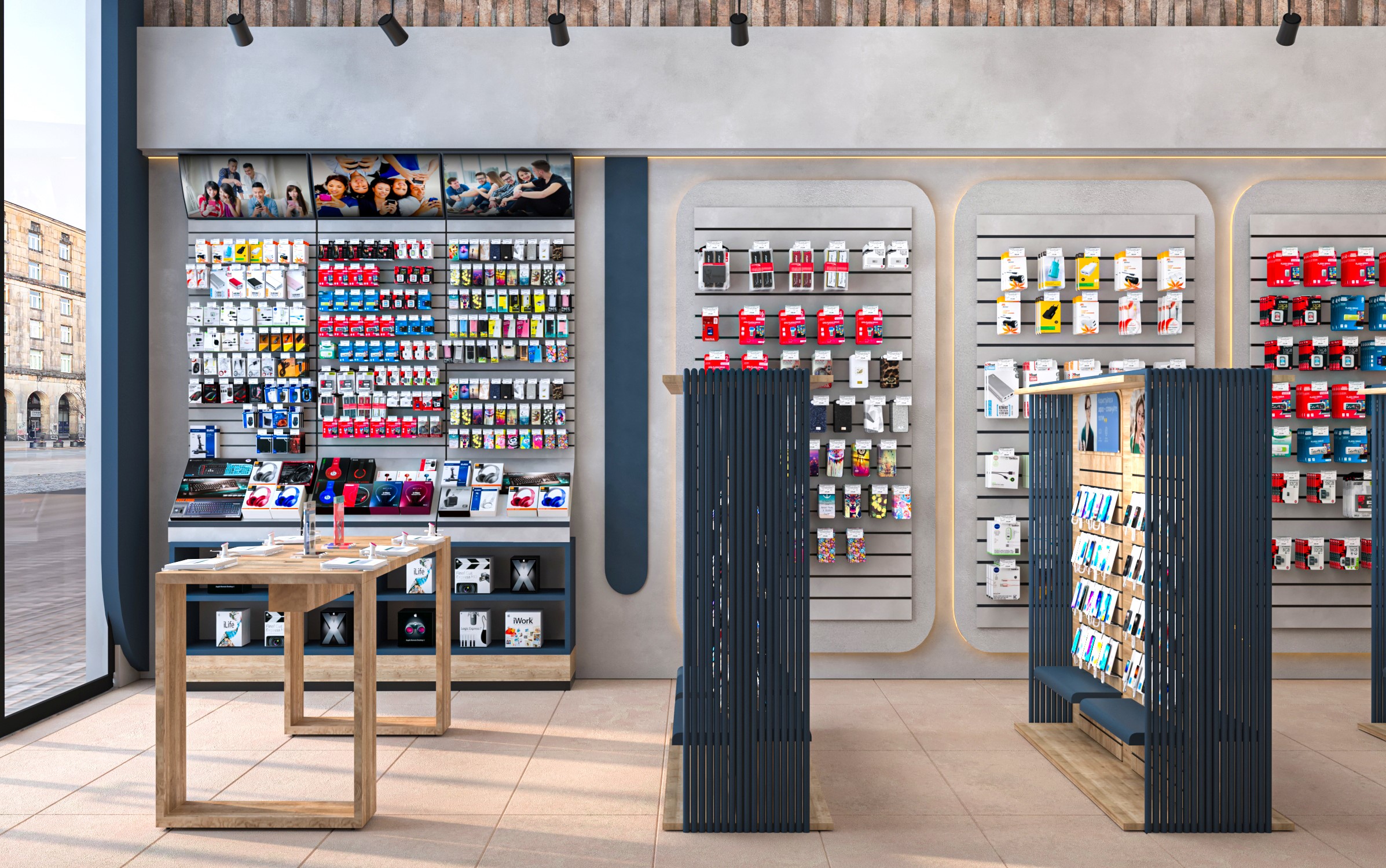 “Al  Rannan”混合移动商店与咖啡馆室内设计-6