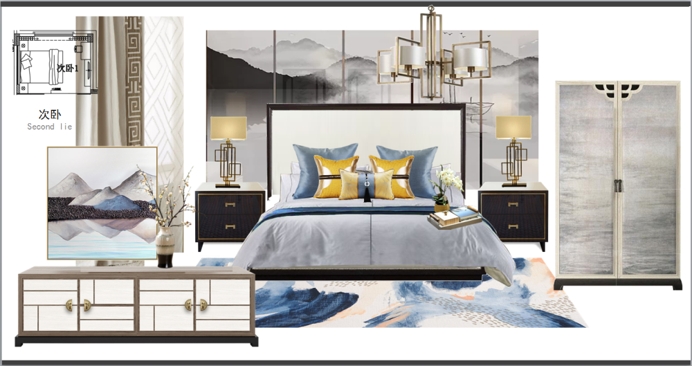 新中式样板房设计展示-5